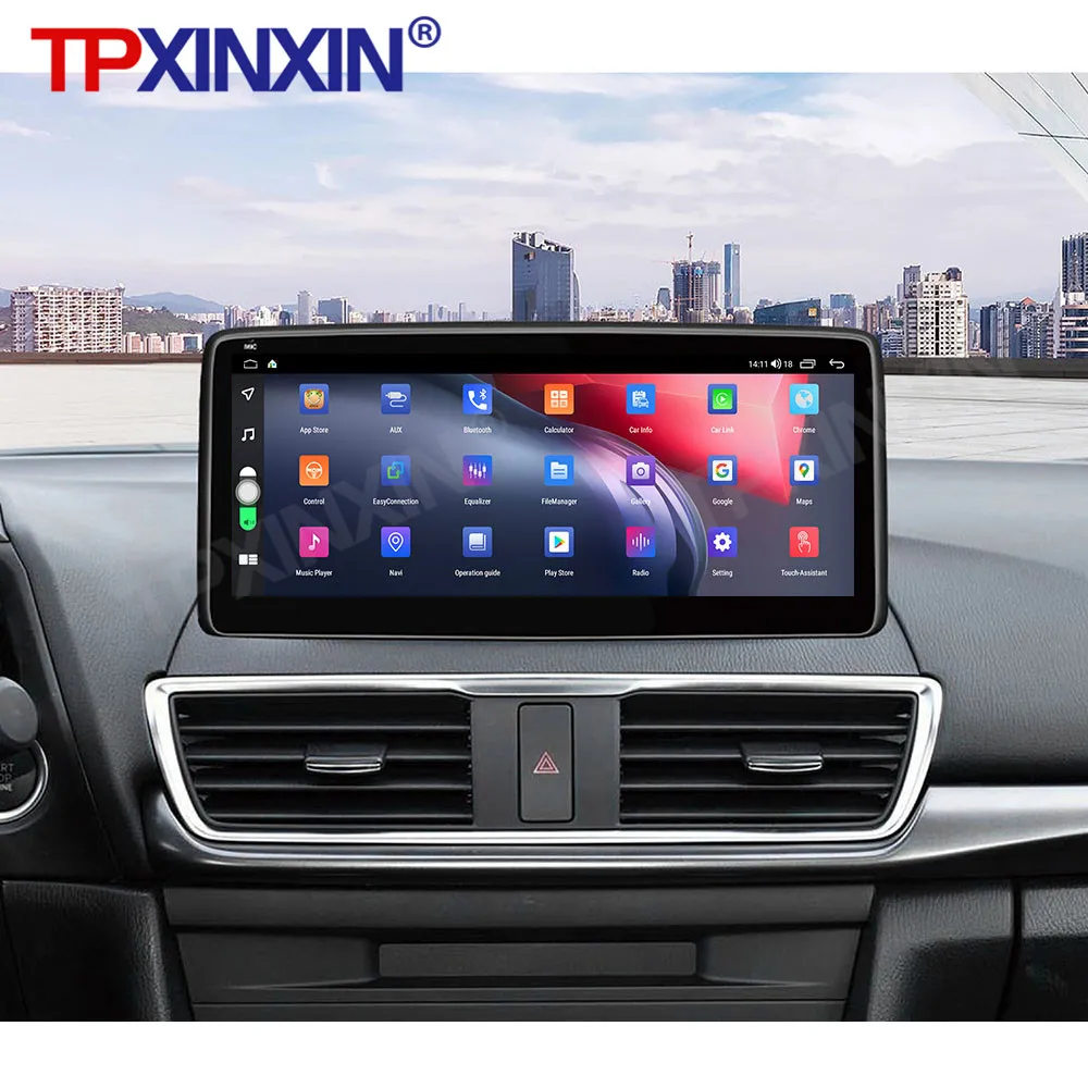 저렴한 4G LTE For Mazda 3 Angkesala 안드로이드 10 6 + 128G ROM 자동차 라디오 플레이어 멀티미디어 GPS 네비게이션 스테레오 헤드 유닛 무선 카플레이