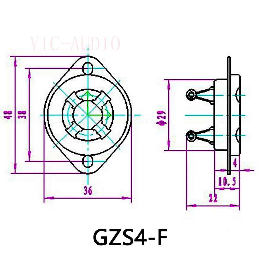 2 шт. 4 контактные трубки для усилителя звука|Усилители мощности| |