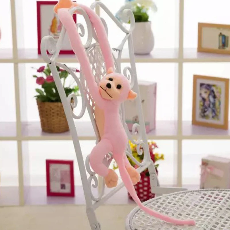 60 см Kawaii длинные руки хвост Обезьяна Мягкая кукла плюшевые игрушки шторы для сна