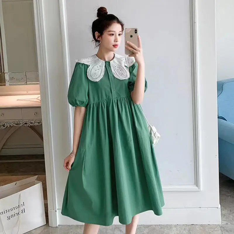 

Платье для беременных 2021, летнее платье, новое модное платье для беременных, платье для грудного вскармливания, модное свободное платье с кр...