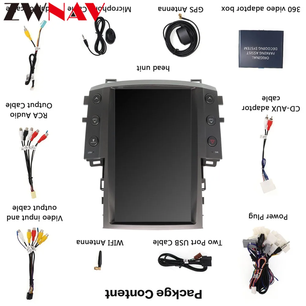 

Vertical Screen Tesla Style Android 8.1 Car Multimedia Player For Lexus LX570 2007-2015 GPS Navi BT Radio Audio Stereo Head Unit