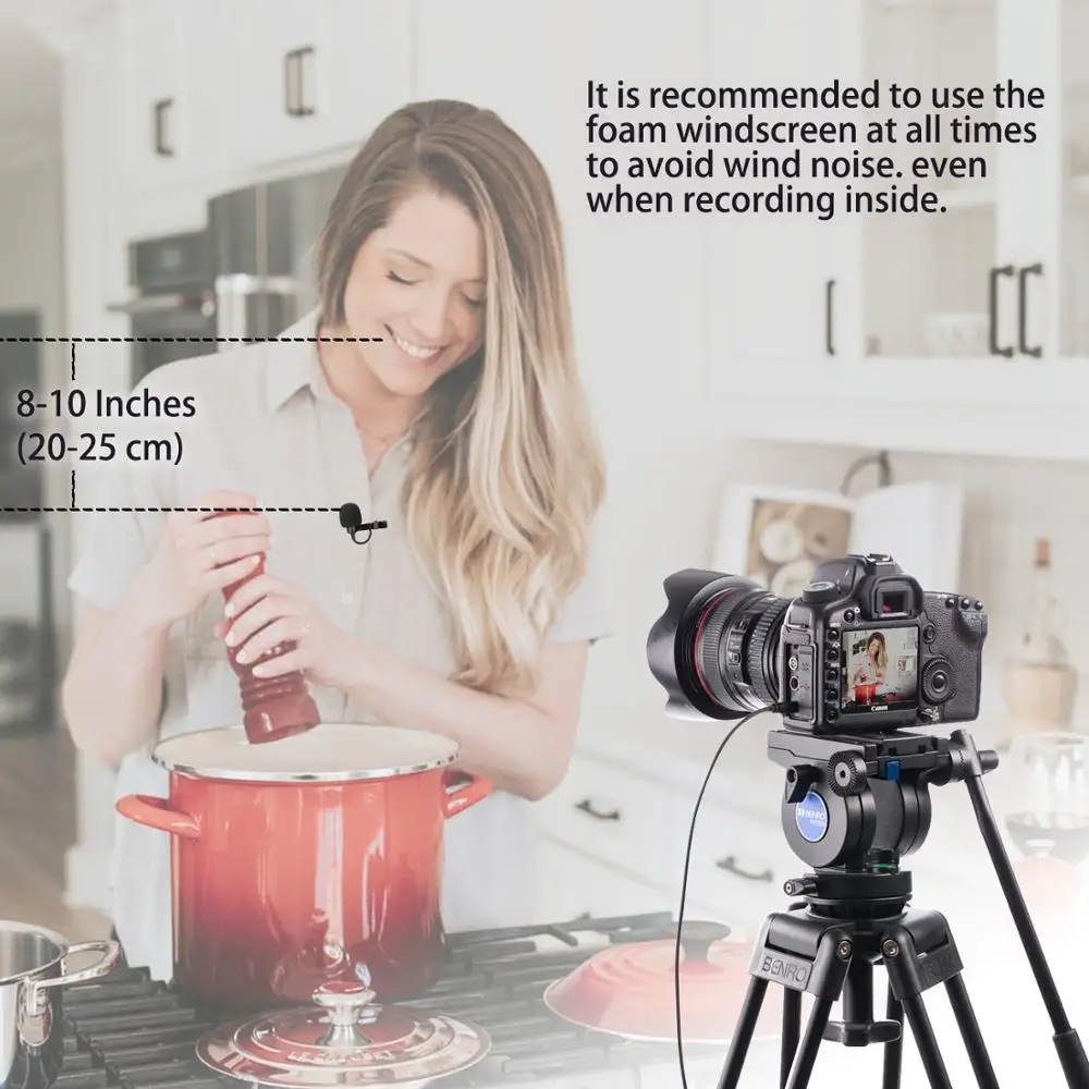 BOYA BY-M1 PRO 6 м всенаправленный конденсаторный монитор петличный микрофон для Canon