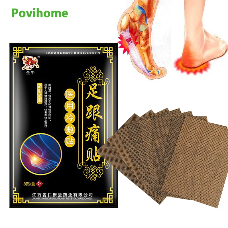 

8-32Pcs Heel Pain Plaster Pain Relief Patch Herbal Bone Spurs Achilles Tendonitis Patch Foot Care Treatment Sticker