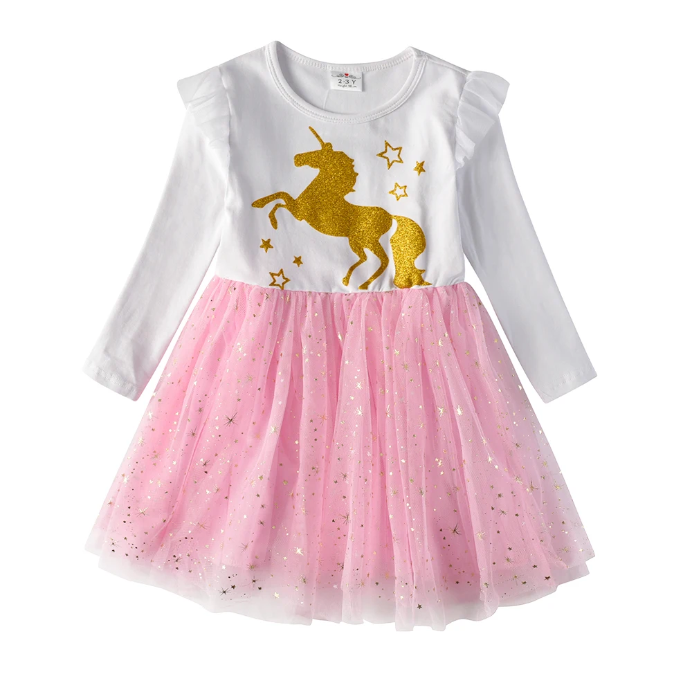 Детское платье-пачка с сеткой для девочки VIKITA нарядное платье единорогом одежда