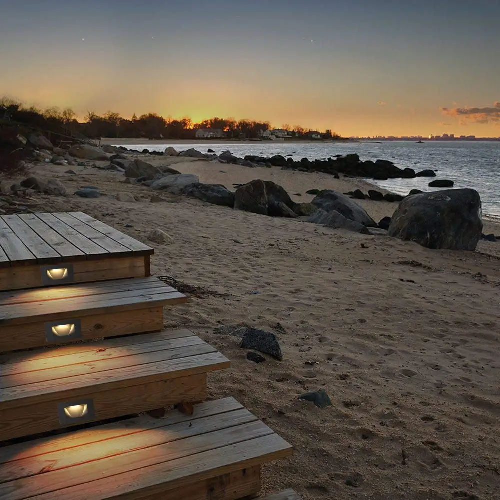 Светодиодные ступенчатые светильники для лестниц садовые парки Footlights теплый