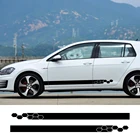 Боковая наклейка на дверь автомобиля для Volkswagen VW Golf 7 5 4 6 MK7 MK5 Passat B6 B7 B5 Polo 6R 6N T5 Jetta 6 Аксессуары для Touareg Bora, 2 шт.