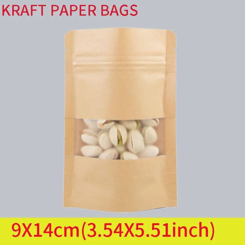 Пакеты из крафт-бумаги Самоуплотняющиеся коричневые 9x14 см | Дом и сад