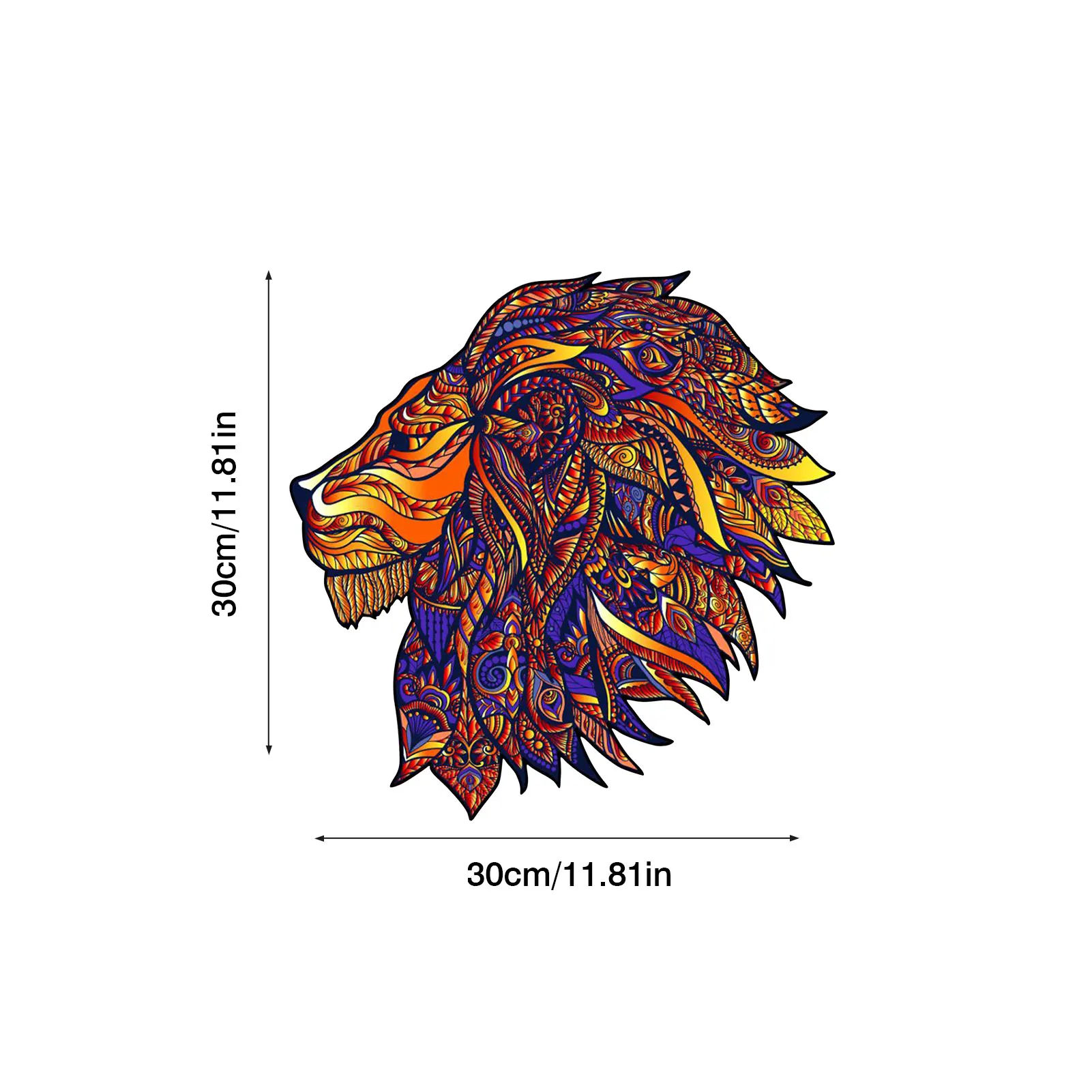 

Building Blocks Irregular Shape Lion Wooden Puzzle Children's Educational Puzzle Board Parent-child Board Game Toy