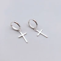 s925 sterling silver jewelry with cross religious earrings hypoallergenic earrings for fashion women party gifts wholesale