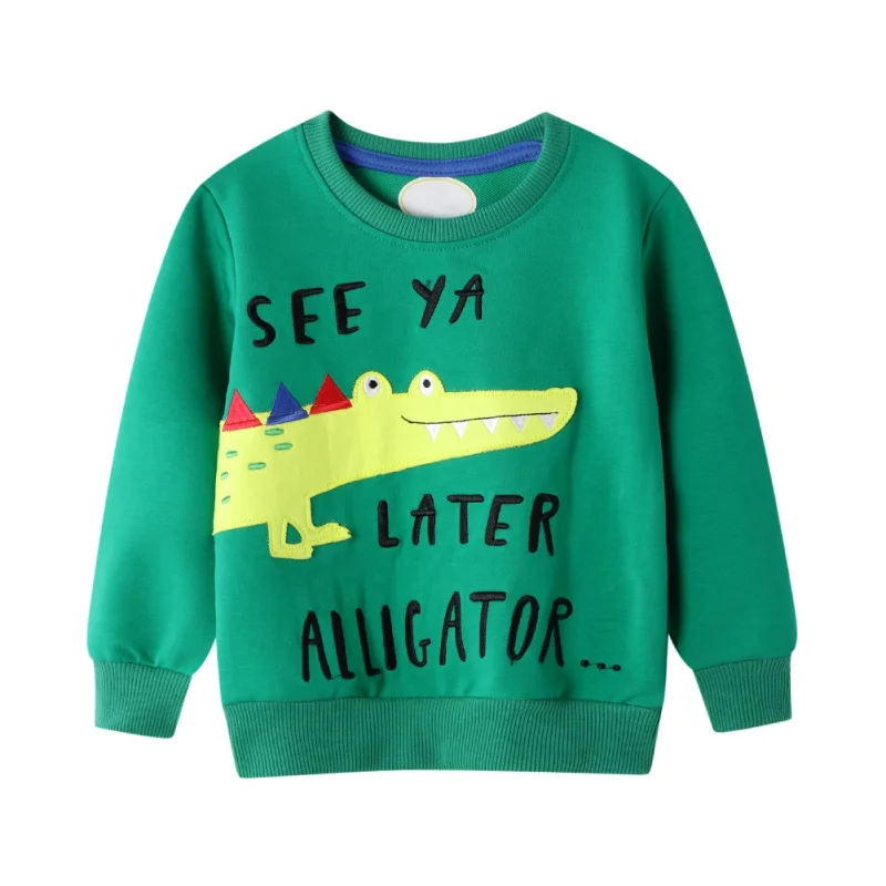 Осенняя верхняя одежда для маленьких мальчиков Повседневная Толстовка с длинным