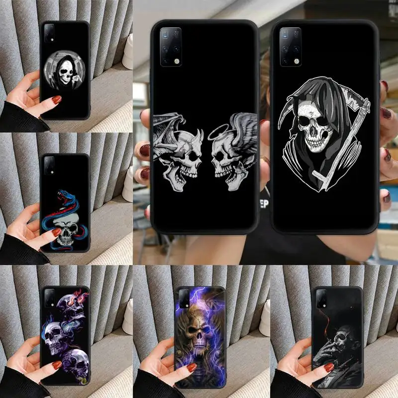 

Shell Grim Reaper Skull Skeleton Phone Case For Redmi 9a 8a 7a 6a K20 note10 note9 note8 note7 note6 pro soft Cover Fundas