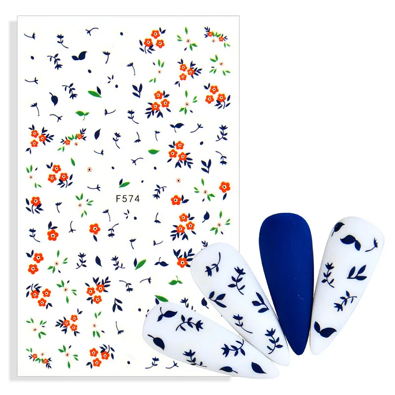 

1 лист 3D наклейки для ногтей самоклеющиеся наклейки для дизайна ногтей цветок милые наклейки бабочки для самостоятельного маникюра украшен...