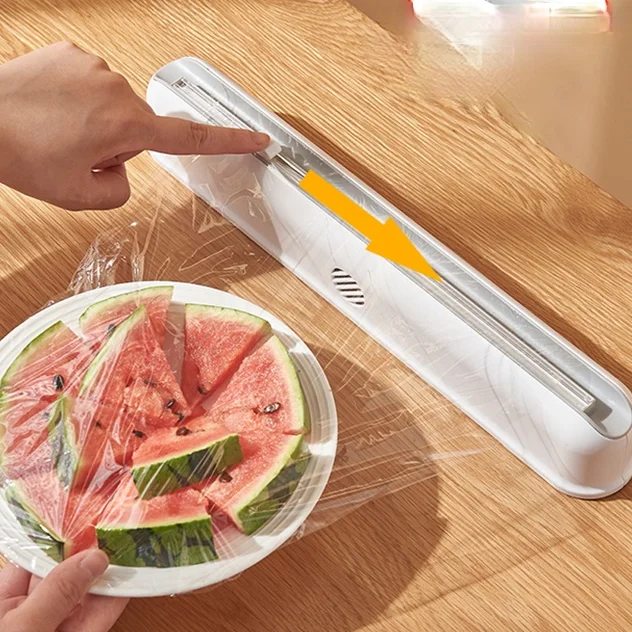 

Диспенсер для пластиковой пленки, многофункциональный диспенсер для пищевой пленки, простой диспенсер для пищевой пленки, домашние инстру...