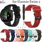 Силиконовый оригинальный ремешок для Garmin Forerunner 45, спортивный сменный Браслет, ремешок для умных часов Garmin Swim 2
