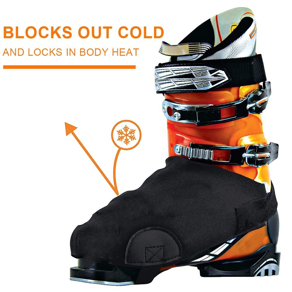 

2pcs Warm Protective Cover Ski Boot Anti-freezing Lightweight Half Palm Compact Design Easy to Carry and Reusable