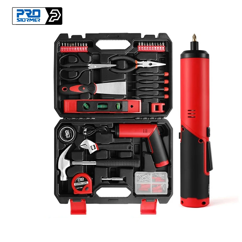 

Multi-function Household Toolbox DIY Set 4V Cordless Screwdriver Li-ion Battery USB By PROSTORMER