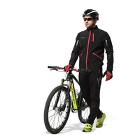 lambda cycling sets comfortable windproof keep warm winter mtb jackets pants fleece sports suit thermal suits bicycle jacket