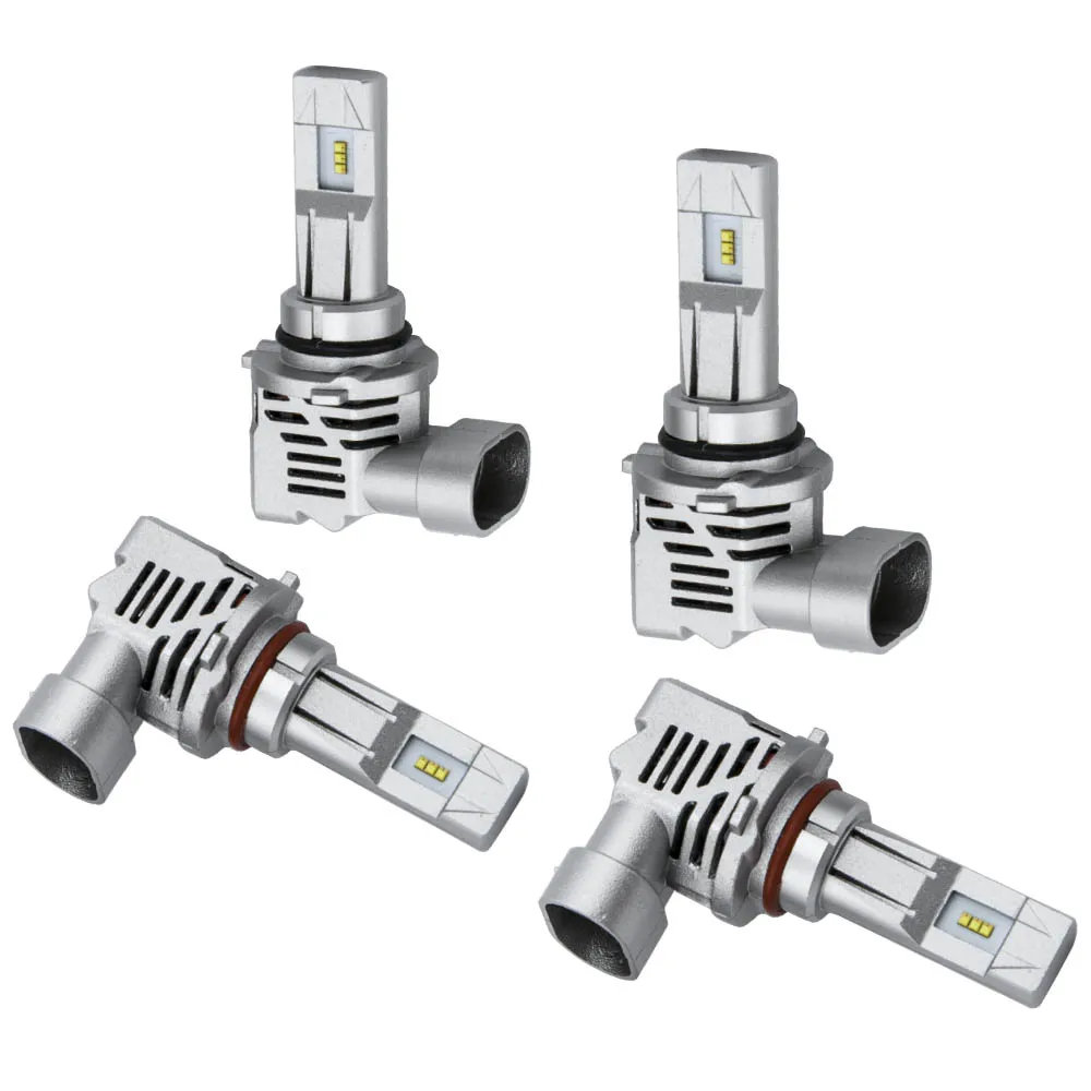 

4 шт. 9005 HB3 Светодиодные фары ZES Bulb Kit Hi/Lo Beam White 6500K 9006 HB4