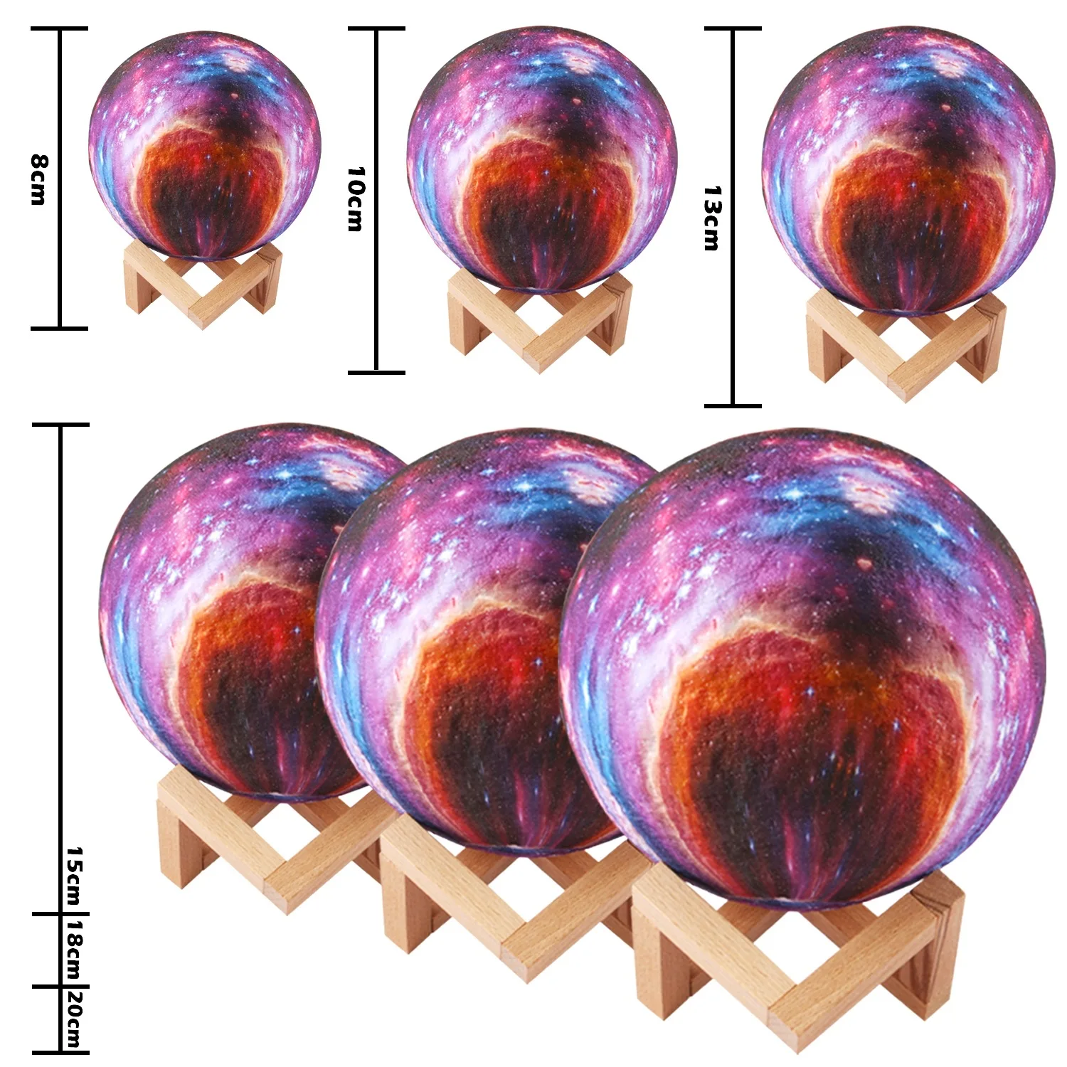 

3D Moon Light Star Galaxy Colorful 16 Color Change Touch and Remote Control Neon Light Lamp Kids Gift For Home Decoration