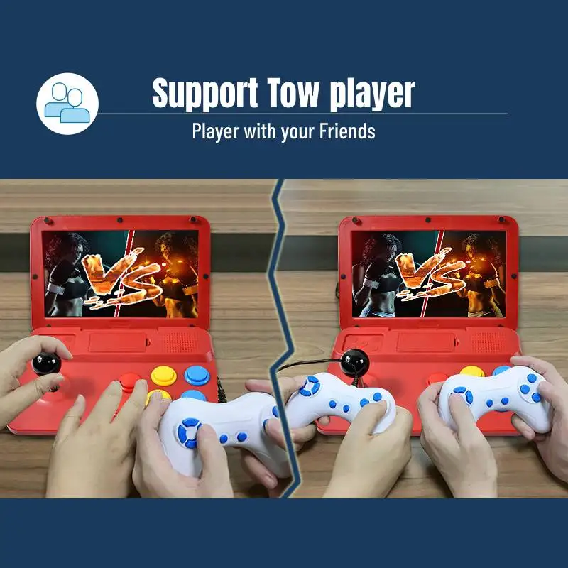 Игровая консоль Powkiddy A13 9 дюймов большой экран съемный джойстик HD выход мини