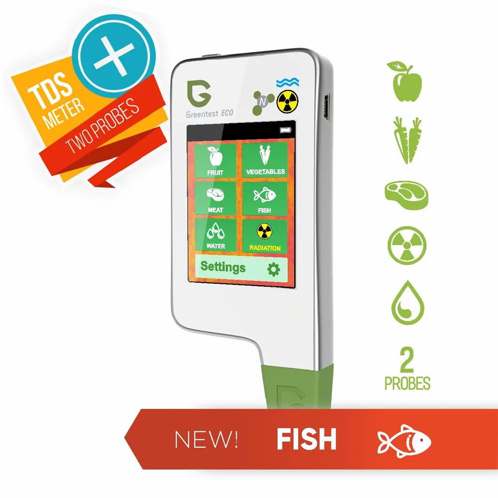 Greentest ECO-5F 3-в-1 излучения жесткостиь воды нитратный тестер Тесты пищевые нитраты в Еда фрукты овощи мясо рыбы