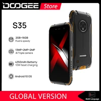newest doogee s35 rugged phone 2gb16gb 4g lte cellphone 13mp triple camera mobile phone 4350mah battery smartphone android 10
