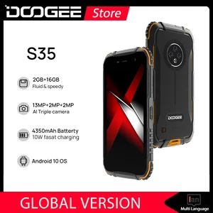 newest doogee s35 rugged phone 2gb16gb 4g lte cellphone 13mp triple camera mobile phone 4350mah battery smartphone android 10 free global shipping
