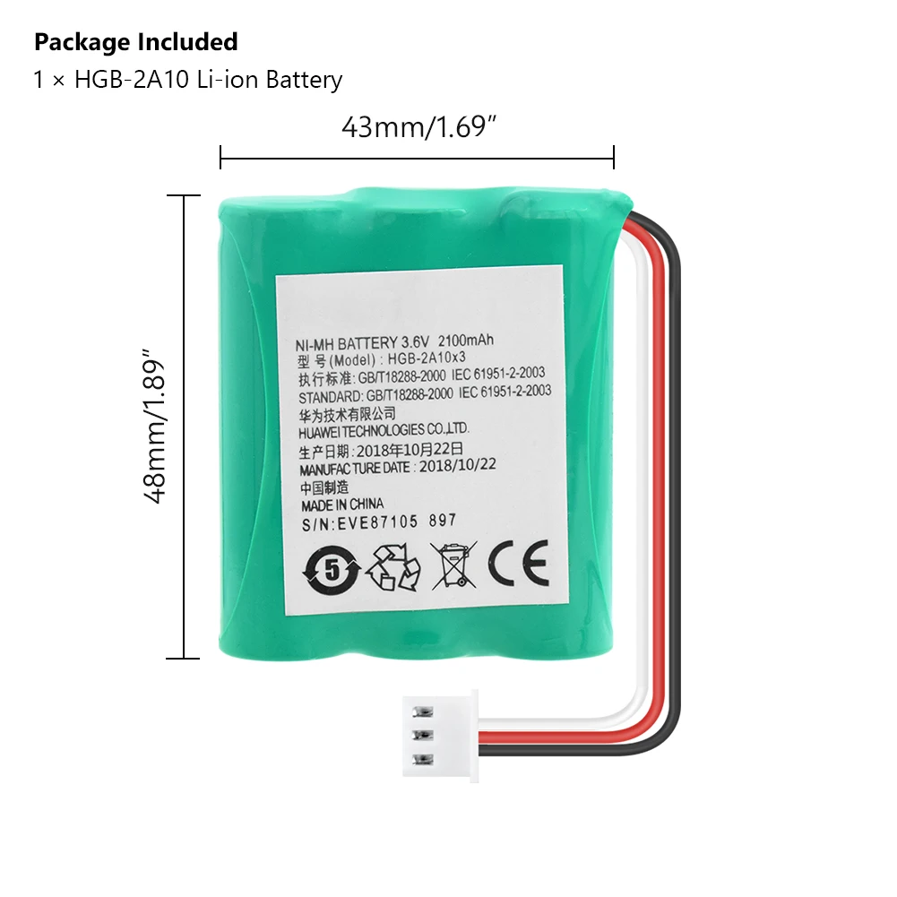 3 6 В HGB 2A10x3 BTR2260B 15AAx3 2100 мАч NiMH AA Аккумулятор для Huawei Phone 515H ETS2022 ETS2222 + ETS2252
