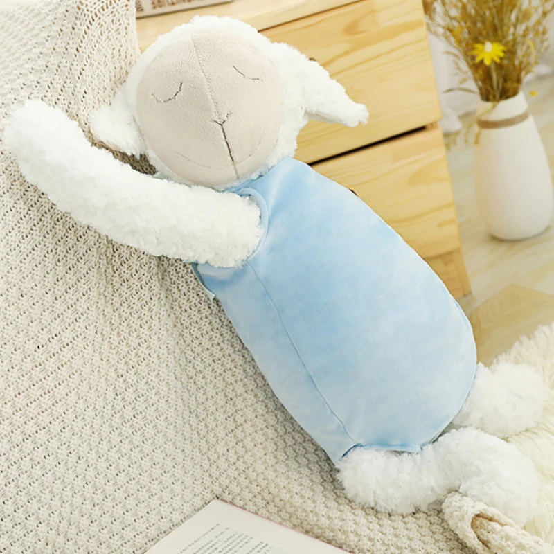 

Stuffed Animal Plush Toys Kawaii Smile Sheep Sleep Pillow Home Decoration Nice Gift For Kids