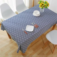 japanese style blue wave table cloth cotton linen tablecloth rectangular table cloth decorative dining table cover obrus mantel