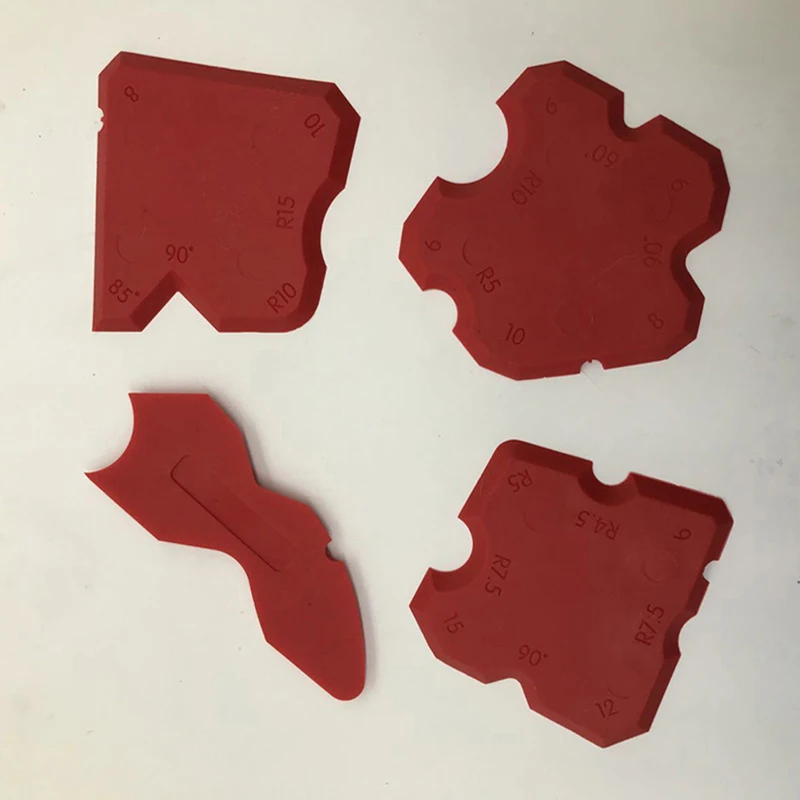 4pcs/set red Caulking Tool Kit Joint Sealant Silicone Grouts Remover Scraper Floor Cleaner Tile Handmade Tools | Инструменты