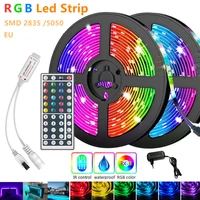 colorful waterproof led strip flexible ribbon 5m 10m 15m 2835 5050 smd tape diode dc 12v infrared controller rgb light belt