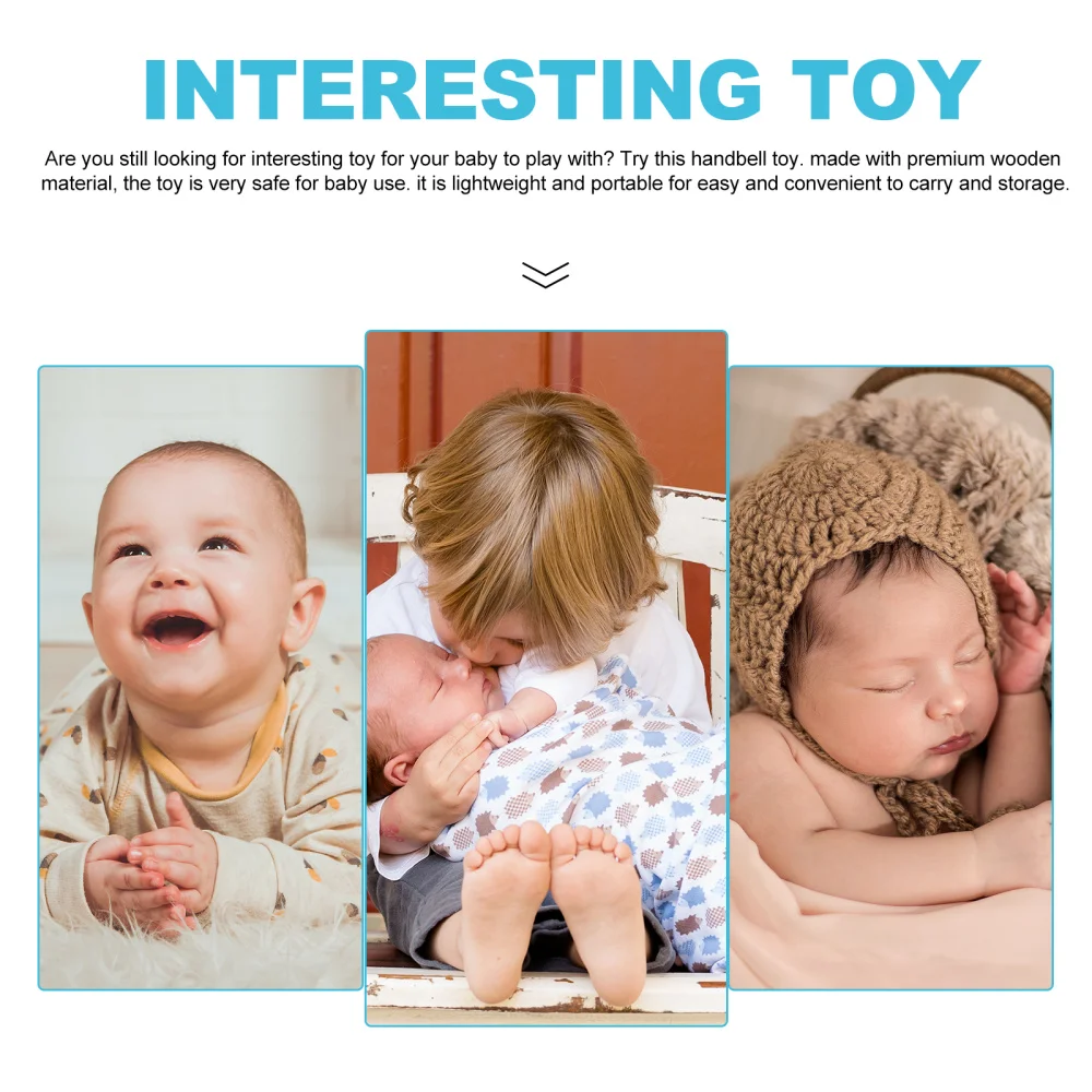 

1Pc Wooden Rattle Rolling Early Education Infant Wooden Rattle