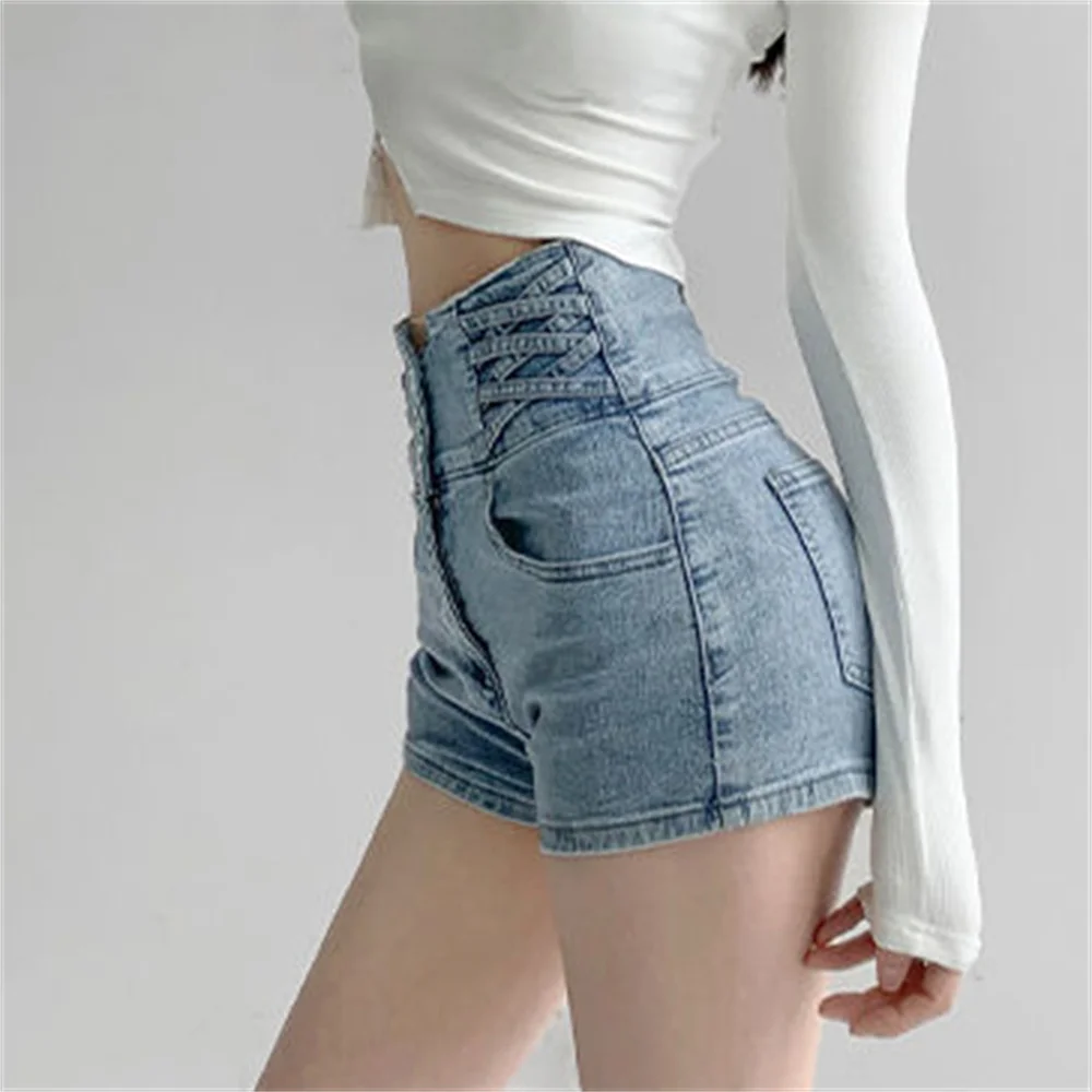 

2021 Sexy Slim Casual Hot Loose Summer Women Jeanswear Cowboy Women Wide Leg Denim Femme Abdominal Fashion Shorts