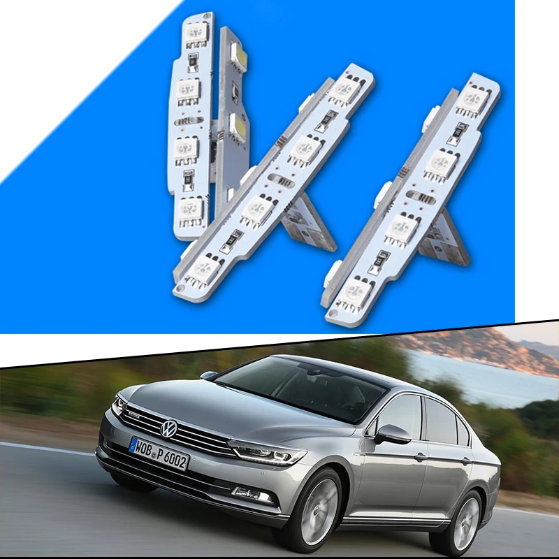 Two Colors Door Led Car Lights Foot-Step Lamp Foots Light For VW Volkswagen Passat CC Golf 6 Jetta Tiguan Touran Skoda Superb B6