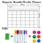 Магнитный ежедневный ежемесячный недельный планер, календарь, сухая стираемая белая доска, расписание холодильника, белая доска