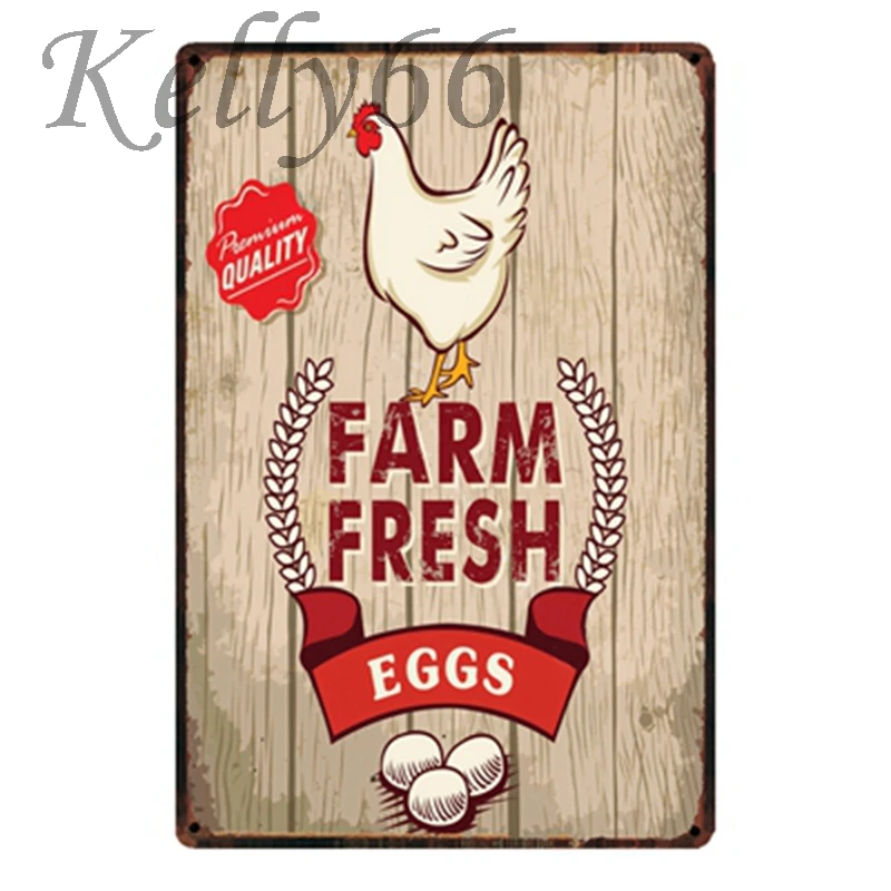 

[ Kelly66 ] FARM FRESH Vintage Iron Painting 20*30 CM Size y-1450