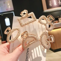 new fashion exquisite medium and small geometric hair claw for women girls clamps hair crab metal hair clip accessories headwear