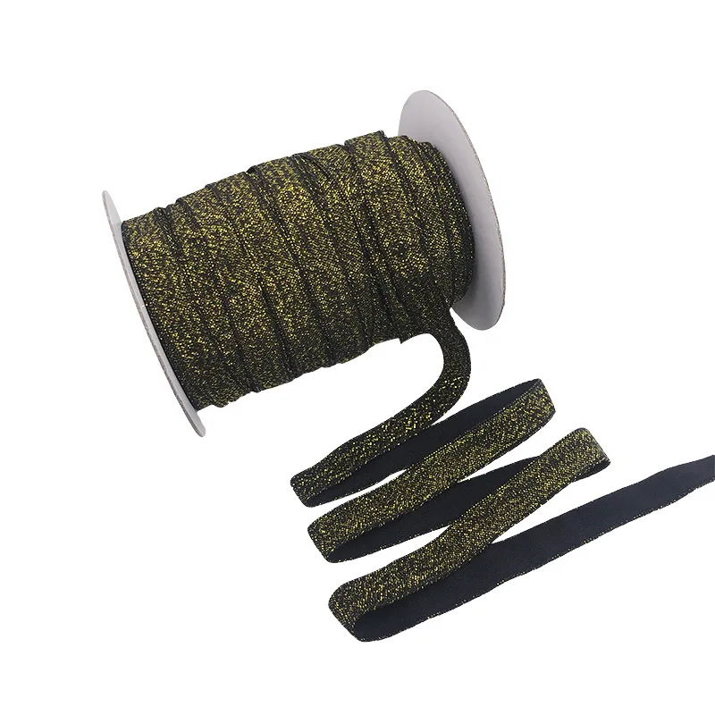 3/8 ''(10 мм) Золотая/серебряная нить эластичная для волос аксессуары блестящая