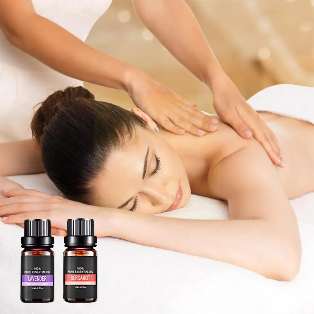 

100% чистые натуральные эфирные масла для ароматерапии, диффузоры, лаванда, мята, лимон, водорастворимое эфирное масло для снятия стресса F7H2