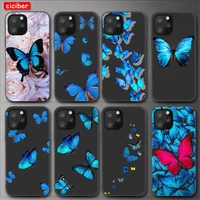 blue butterfly case for iphone 11 12 pro max mini cover for iphone x xr xs max 7 8 6 s plus 5 se 2020 soft tpu phone back fundas