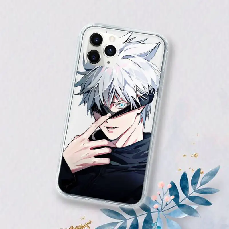 

jujutsu kaisen Phone Case Transparent for iPhone 11 12 mini pro XS MAX 8 7 6 6S Plus X 5S SE 2020 XR