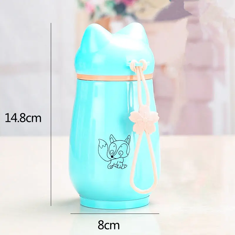 

Korean version fox Penguin stainless steel thermos cup water cup sports casual cup boys and girls children's lovely tea cup