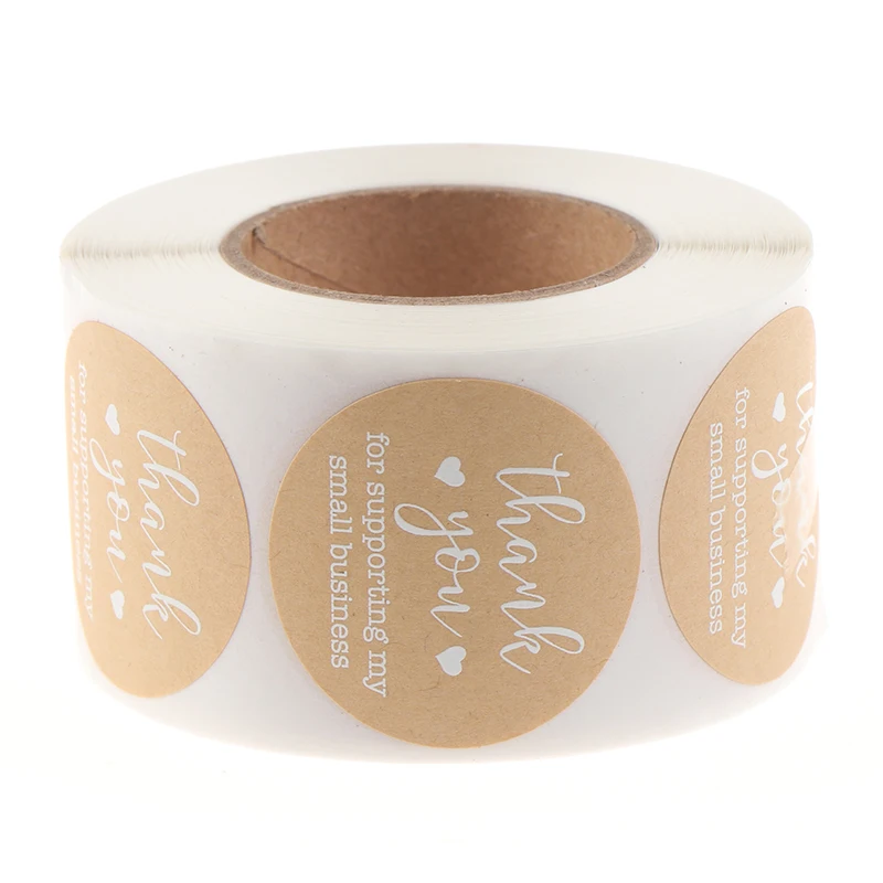 

500pcs/roll Thank You Stickers for seal labels 1.5 inch gift Packaging Stickers Birthday Party offer stationery sticker