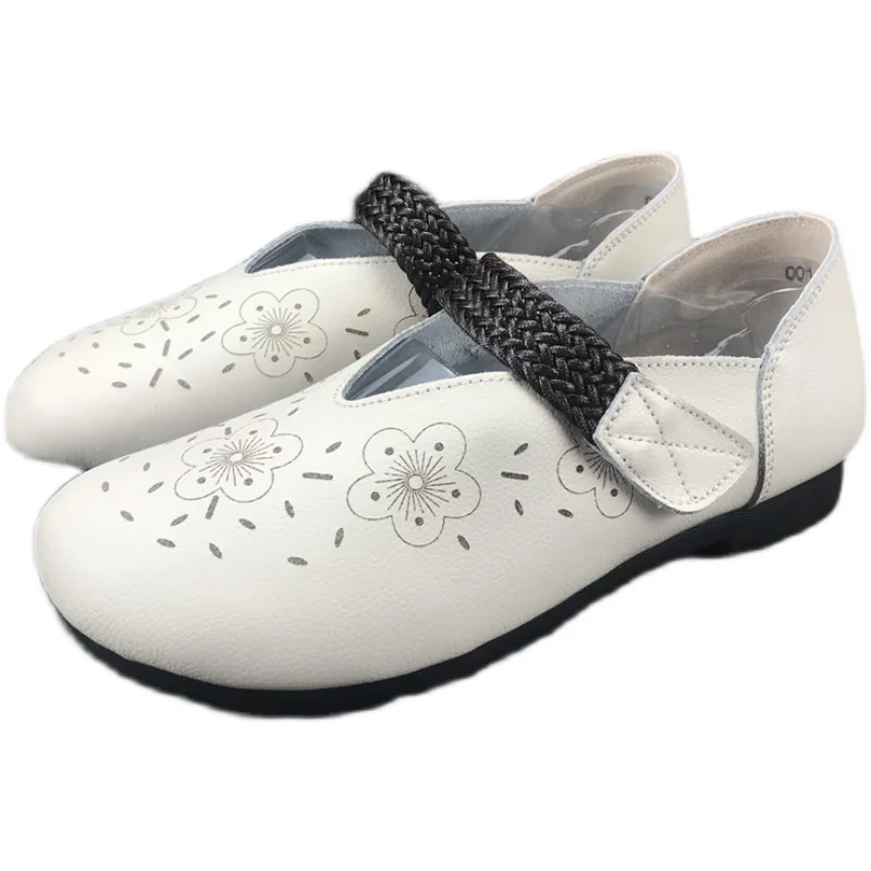 

Shoes Woman Comfortable And Elegant Oxfords Casual Female Sneakers Modis Flats Soft Round Toe Genuine Leather All-Match Driving