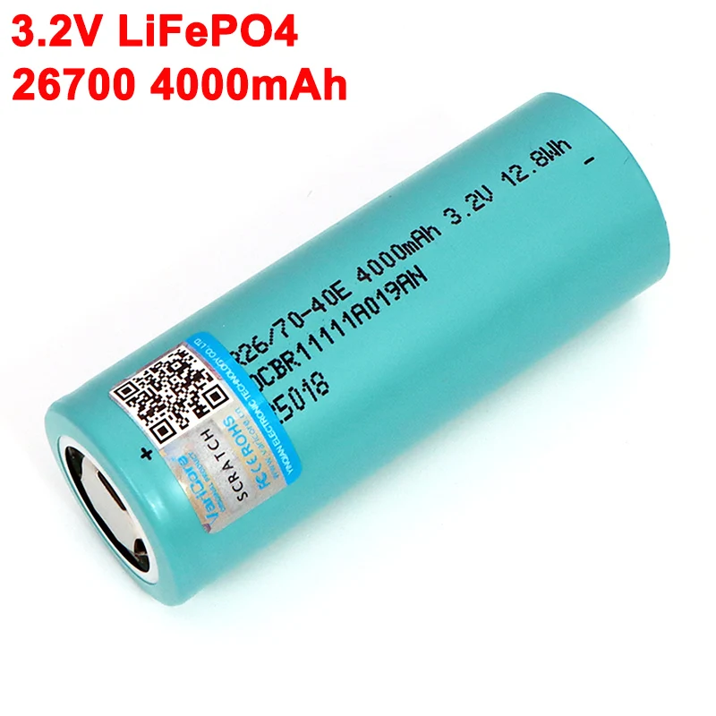 Аккумулятор LiFePO4 3 2 В 26700 4000 мА · ч 3C непрерывный разряд максимум 5C аккумулятор
