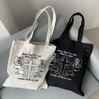 Холщовая Сумка с надписью Иисус умер для меня, повседневная женская сумка на плечо в стиле Харадзюку, сумка для покупок Ulzzang