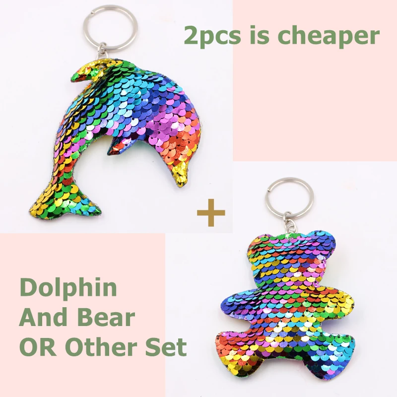 Прекрасный брелок с пайетками и медведем подвеска для детского душа подарки на