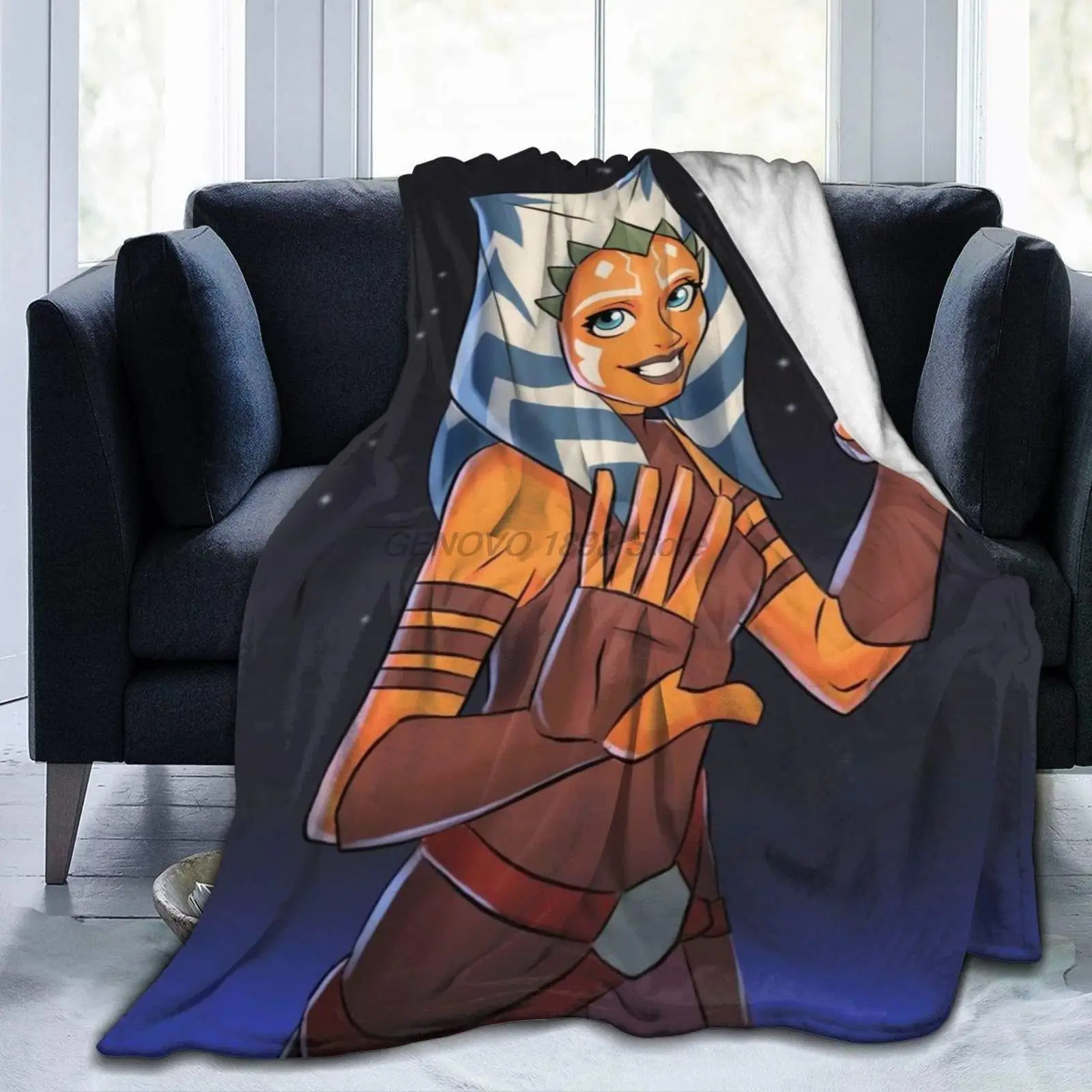 

Ahsoka Tano Ultra-Soft Micro Fleece Blanket Couch for Adults Or Kids