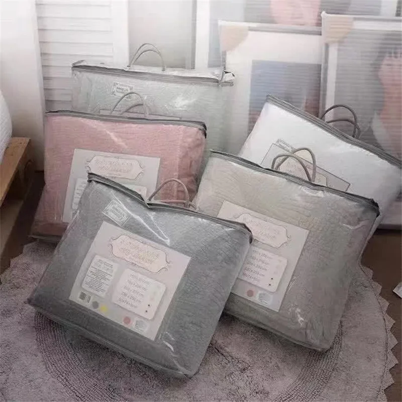 Американский стиль 3 шт сплошной цвет белый серый чистый хлопок вышивка